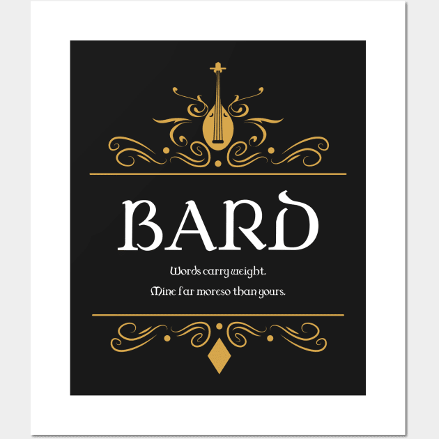 Bard Bards Buff Tabletop RPG Addict Wall Art by pixeptional